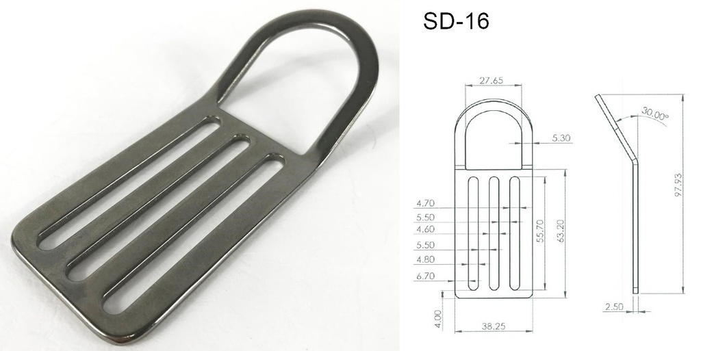 [AS170531E] Belt Slide SS WT w. gearclip ring