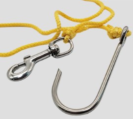 [AS1406965195383] Reef hook with string and bolt snap