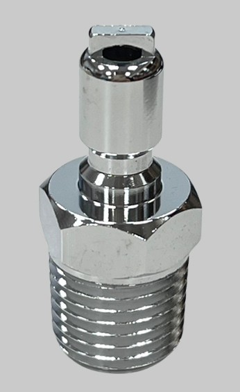 [AS182537E] Thread adaptor male BC standard to male Inflator 1/4" NPT
