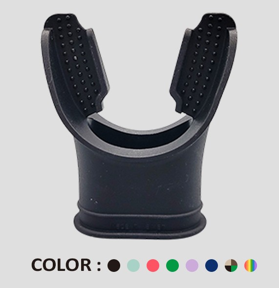 Long bite silicon mouthpiece (Zwart)