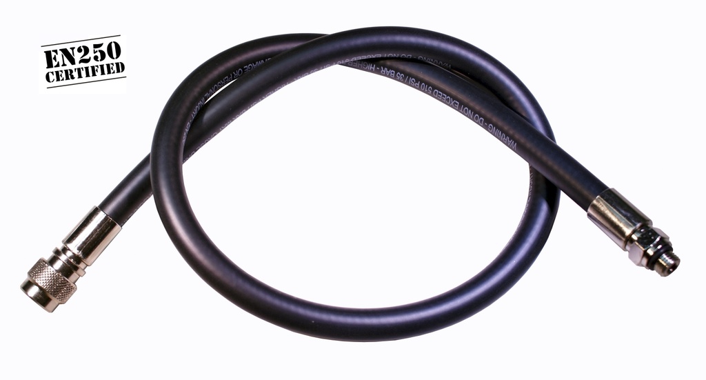 Rubber BCD hose Black (56 cm)