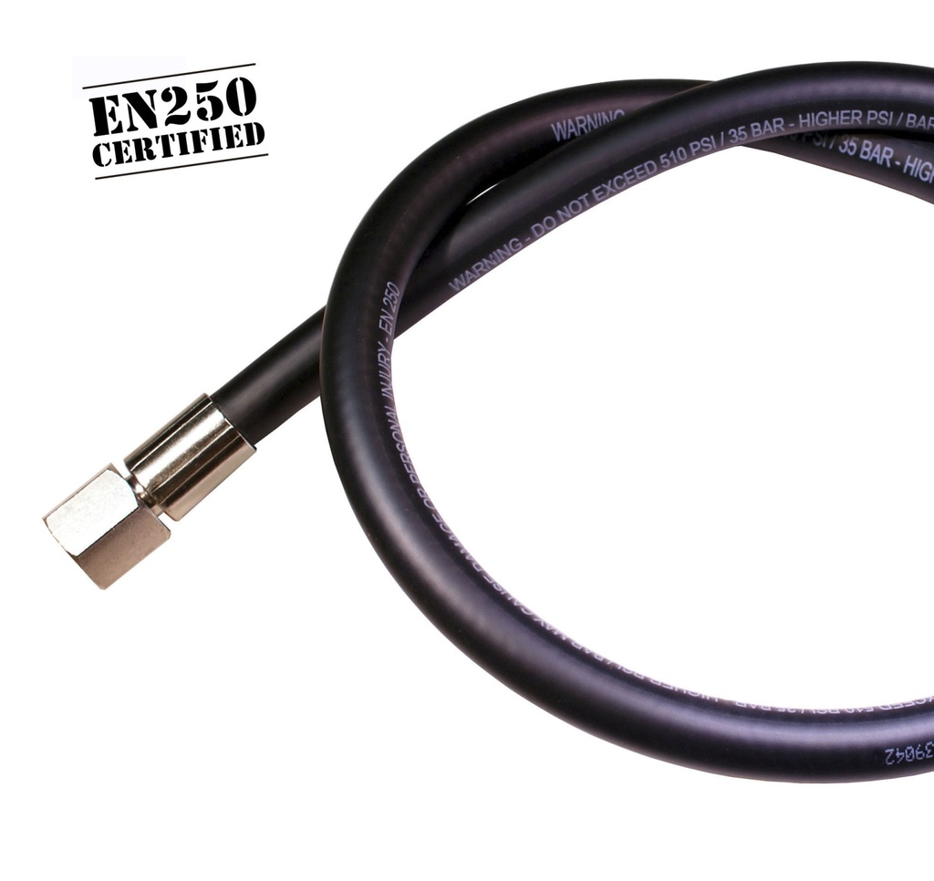 Rubber regulator hose (56 cm, Geel)
