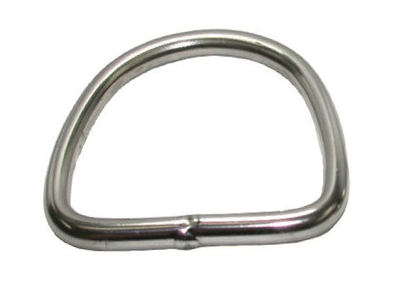 Stainless steel D-ring (6 cm x 5 mm bended D)