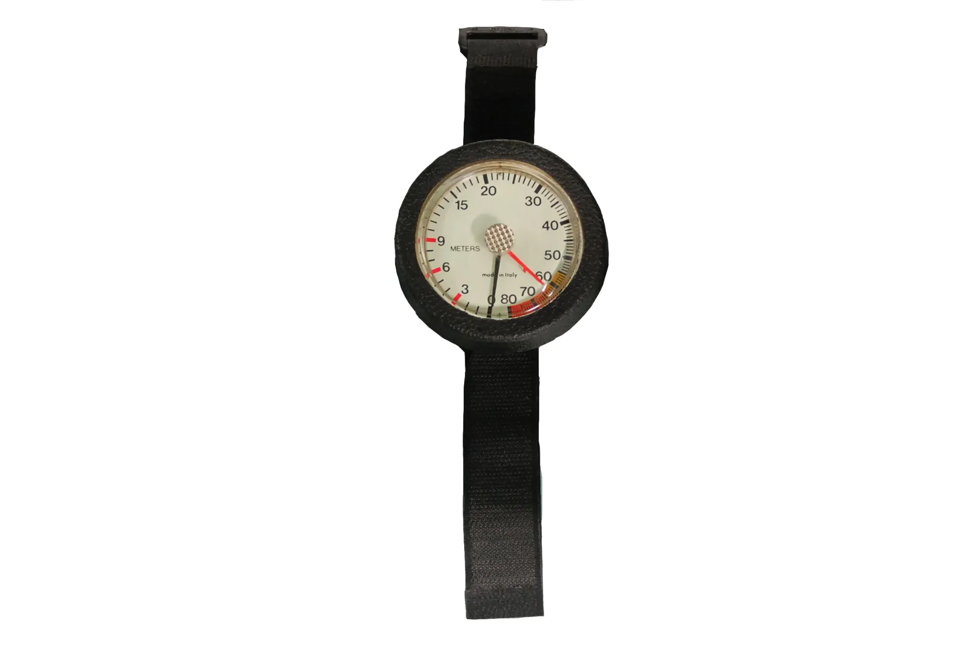Membrane depth gauge with wrist band 0-80 m