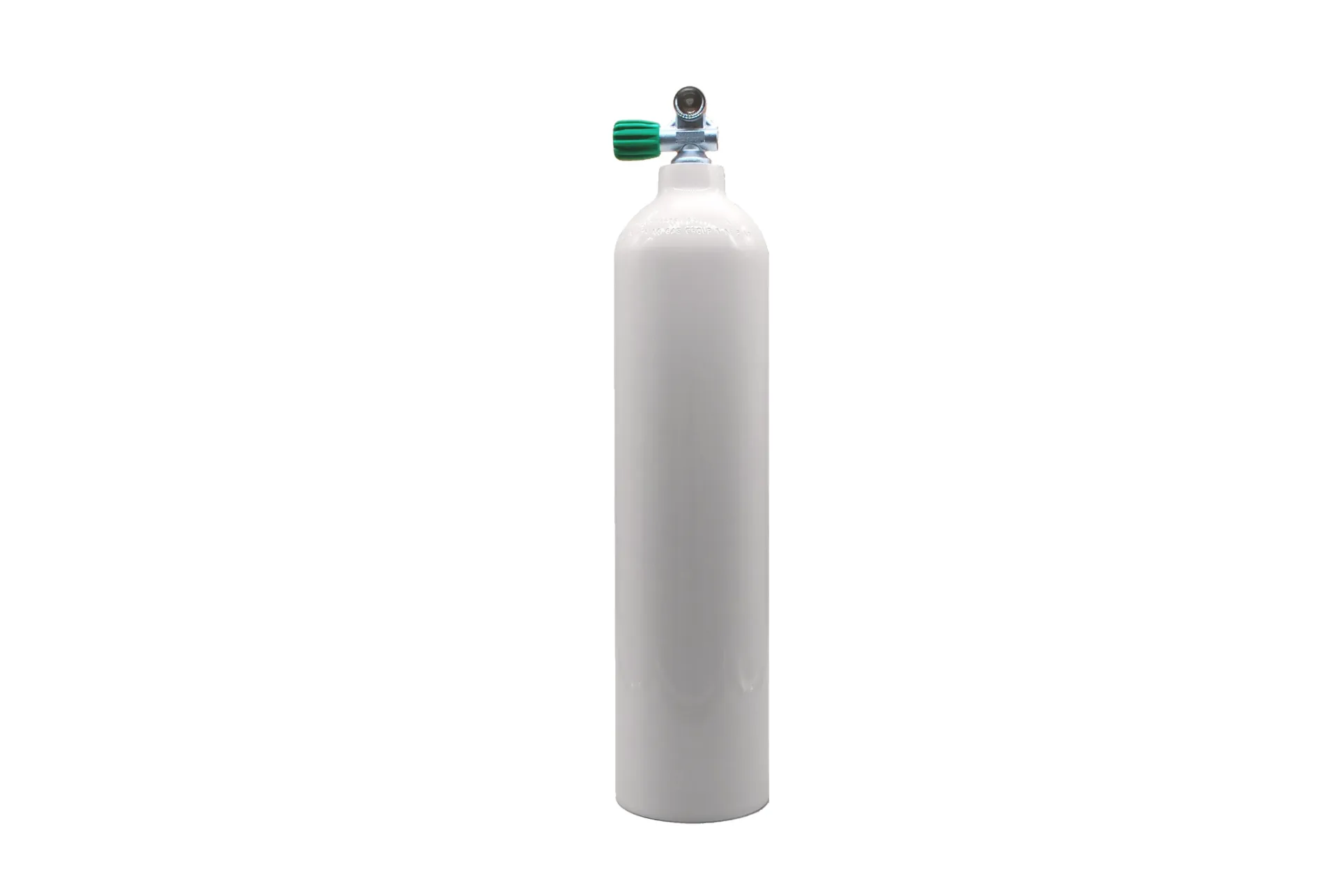 7 L /200 bar alu cylinder, white with Nitrox valve 12400 LI ( M26x2 outlet)