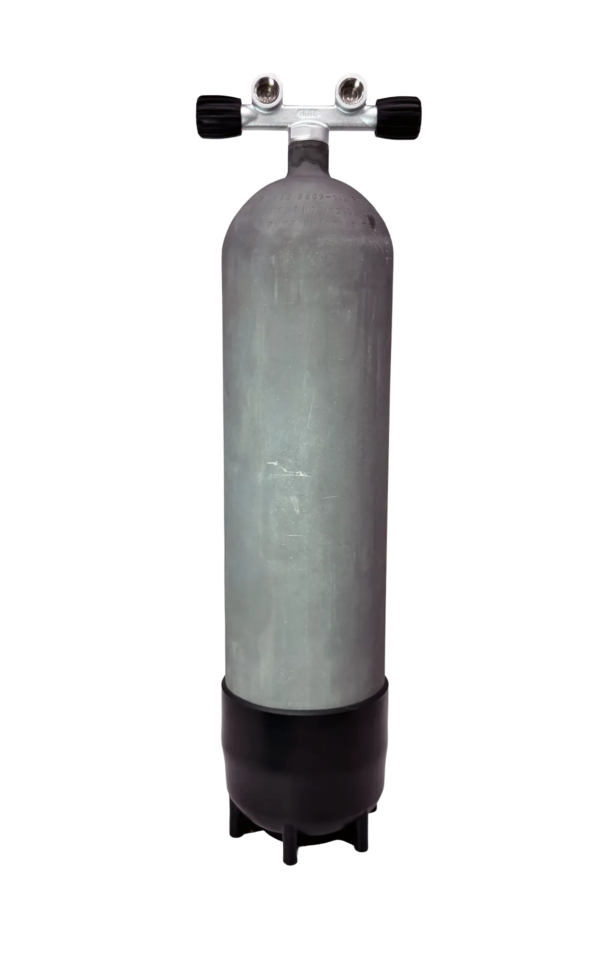 Faber 12 L long, 200 bar  sherardized steel cylinder, complete