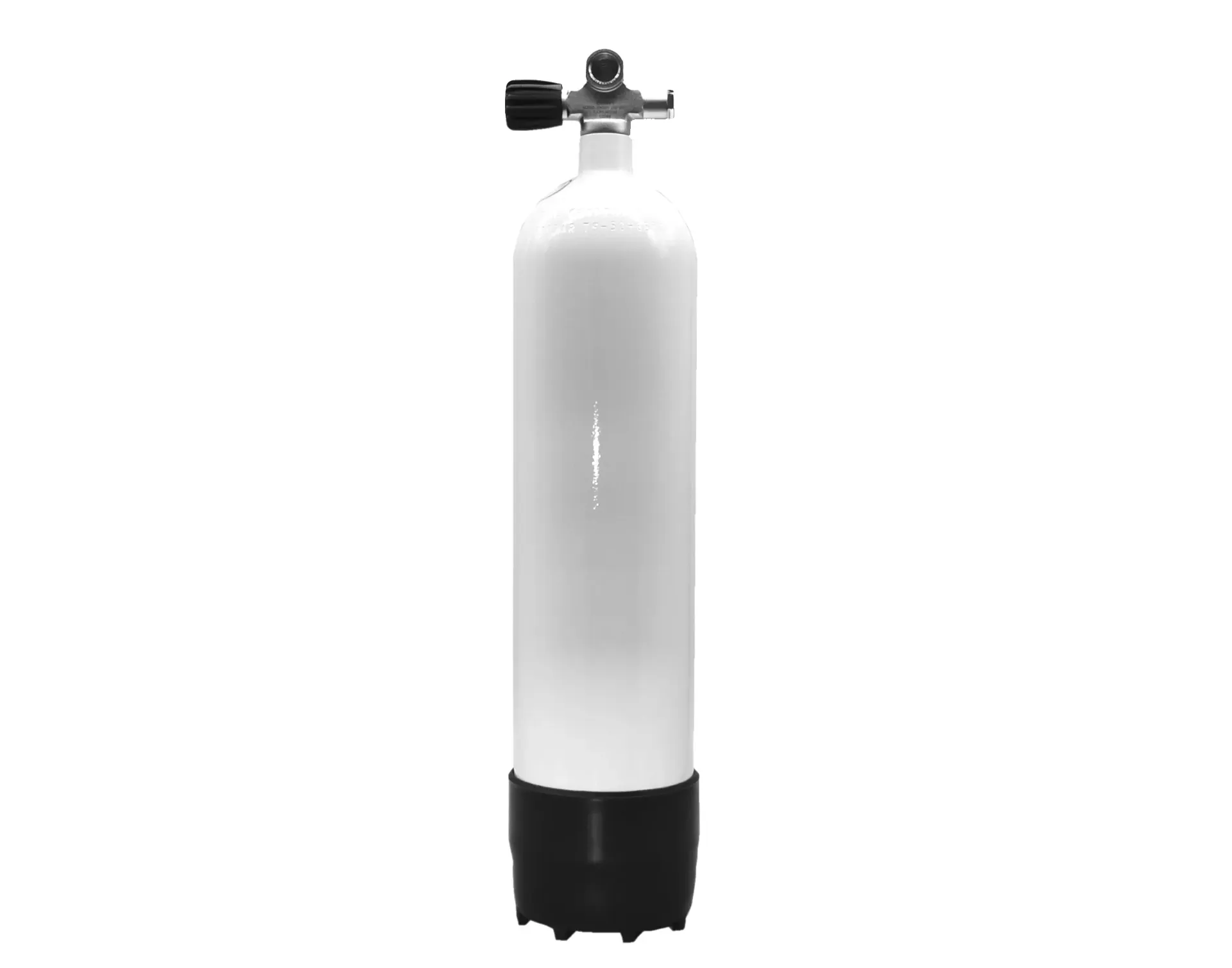 Faber 7 L, 200 bar white cylinder, complete with valve and boot