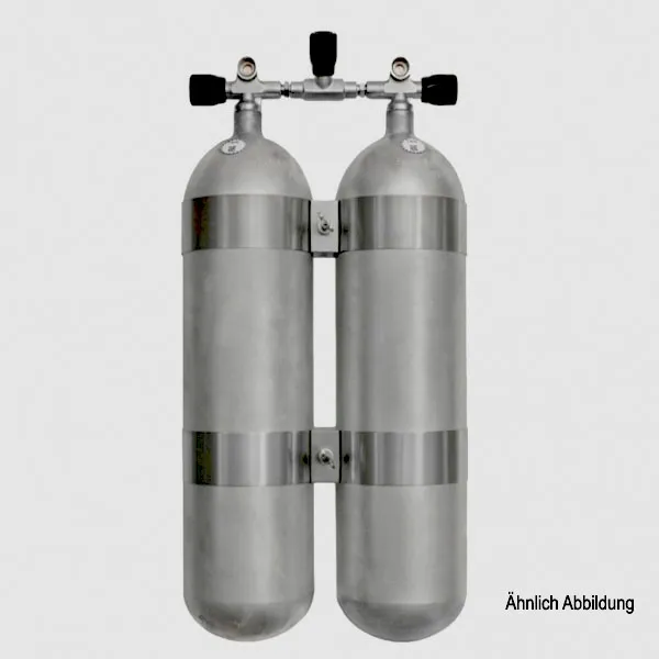 Faber light 12 L 200 bar sherardized steel Twin Cylinders, complete