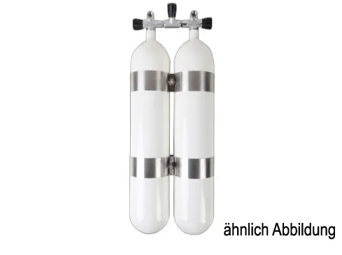 Faber Light 7 L 200 bar white Twin Cylinders, complete