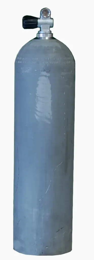 MES 11,1 L / 207 bar alu cylinder, natural with valve 12144