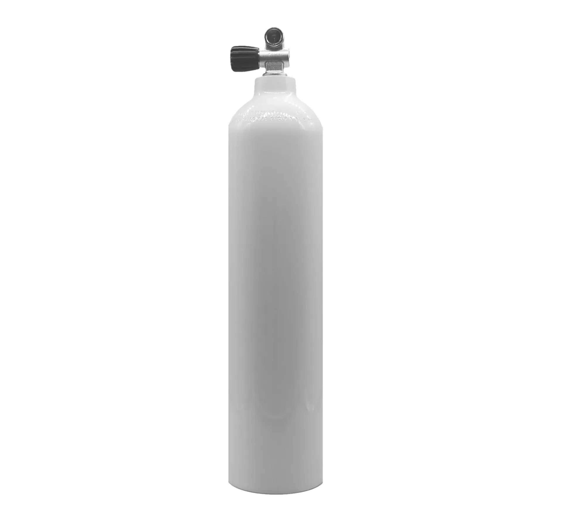 MES 7 L/200 bar alu cylinder white with valve 12144