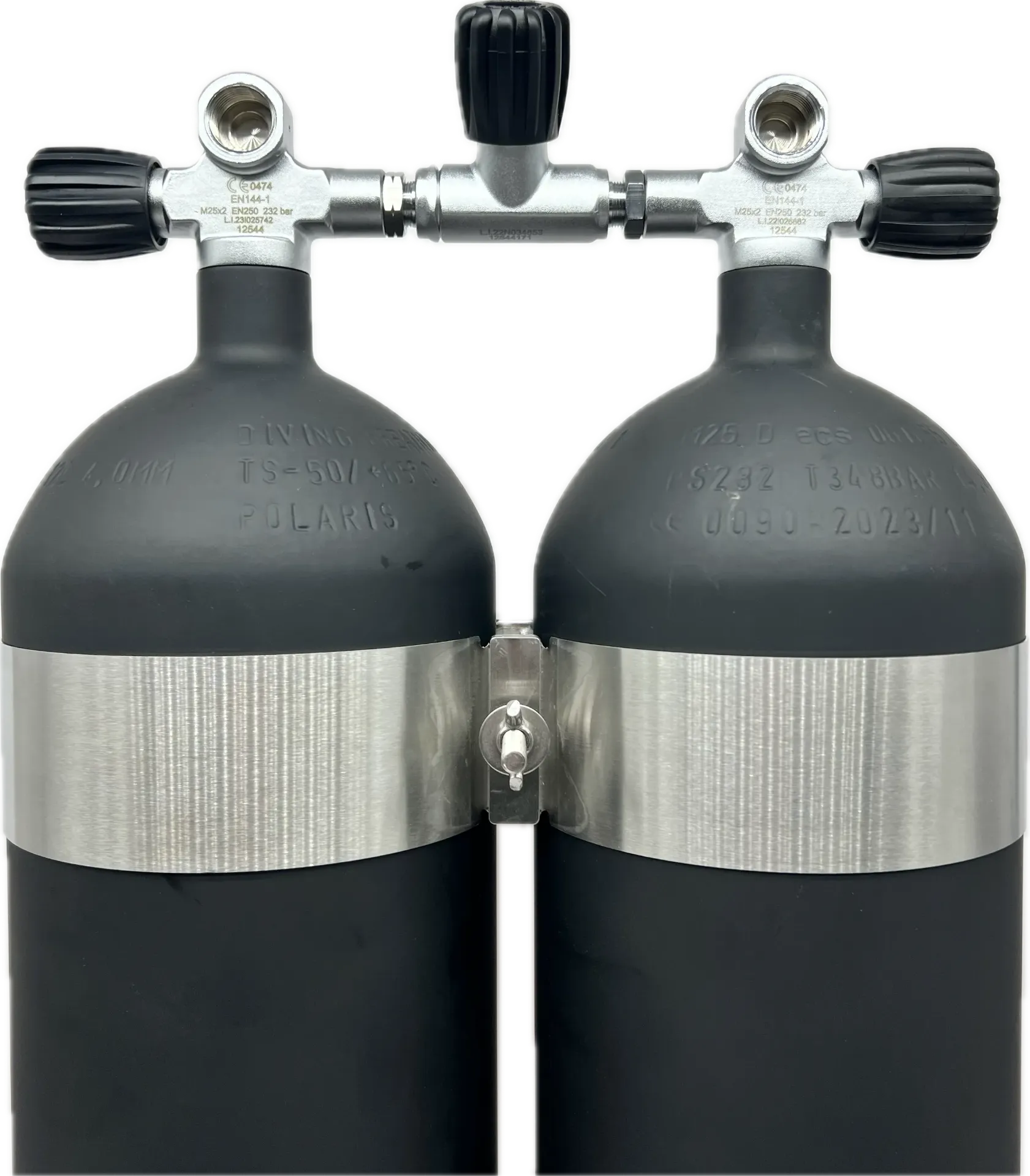 Twin 12l long, 232 bar cylinder -concave-