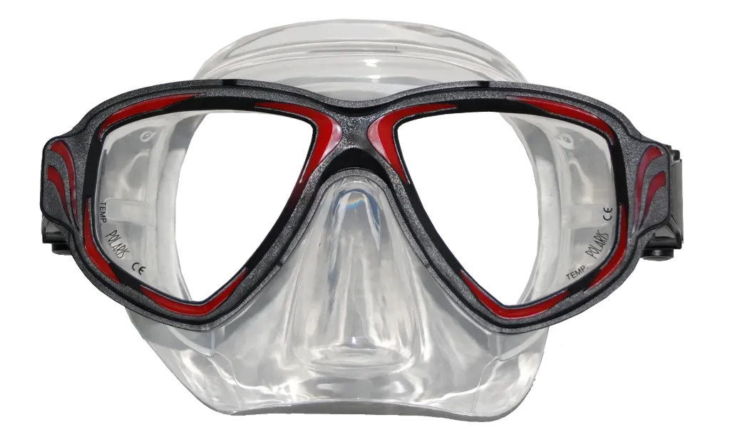 Mask „Rock“, clear silicon, red