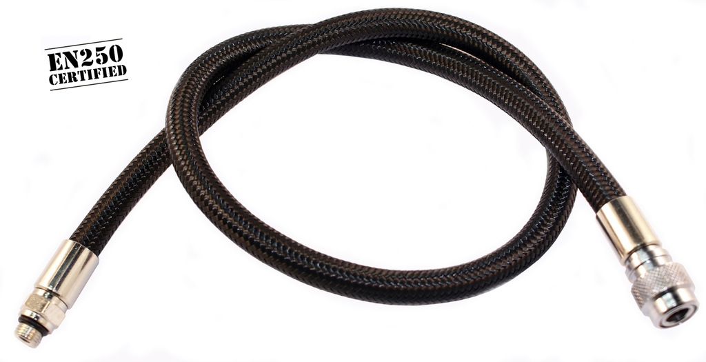 Dive flex inflator hose (25 cm, Rood)
